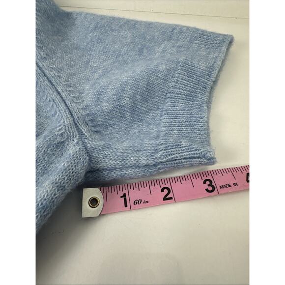 Anthropologie Maeve Short Sleeve Baby Blue Cardigan Sweater Size XL - Picture 4 of 7
